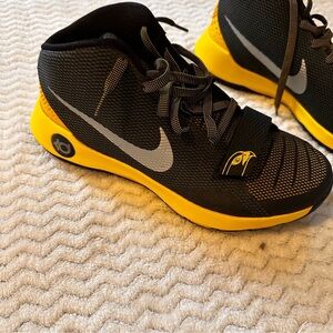 Nike Black and Yellow High-Top Sneakers